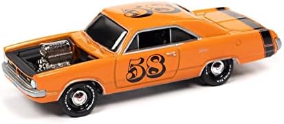 1970 Dodge Dart, оранжево - Johnny Lightning JLSF022/48B - Хвърли под натиска на кола в мащаб 1/64