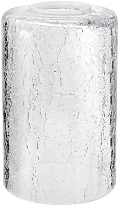 Aspen Creative 23614-01, Лампион от прозрачно Цилиндрично стъкло с пукнатини, диаметър 3-1 / 2 инча х височина 5-3